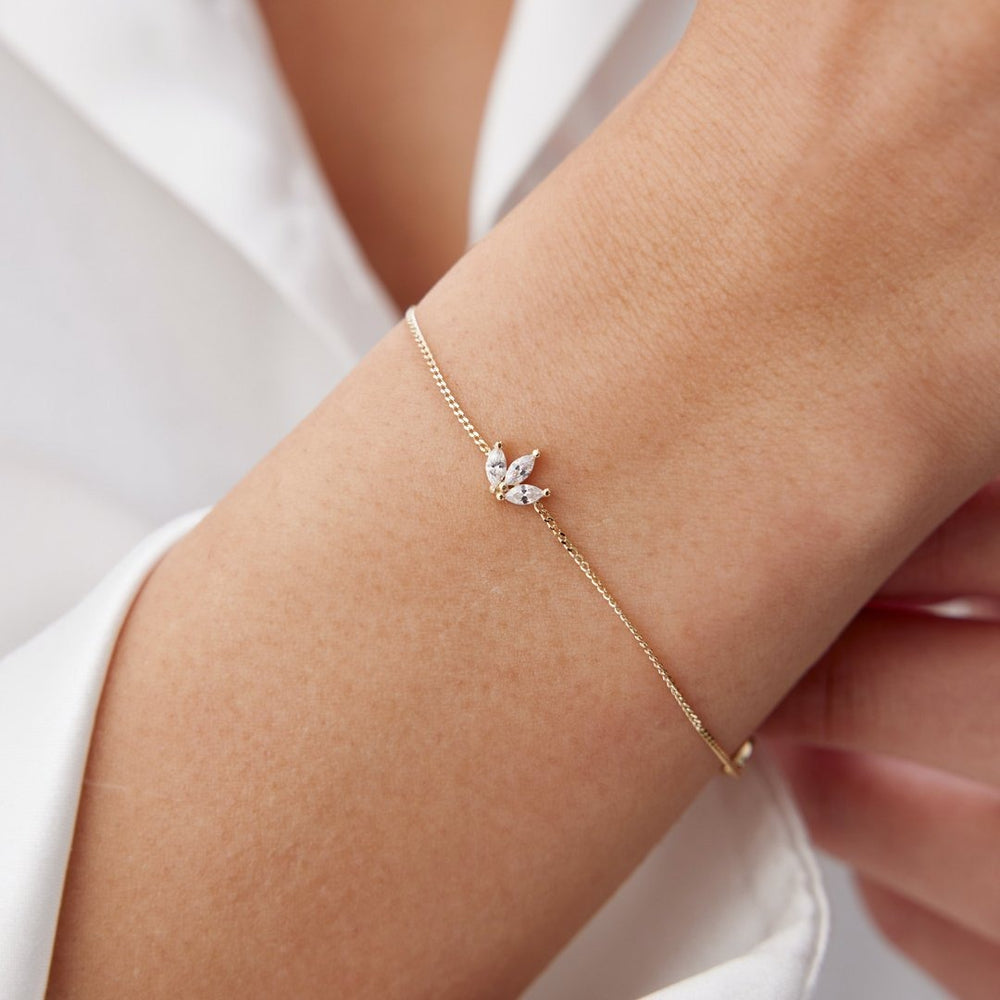 14k Gold Double Lotus Bracelet, 14k Solid Gold Bracelet, Gold Bracelet for women, Solid Gold Bracelet
