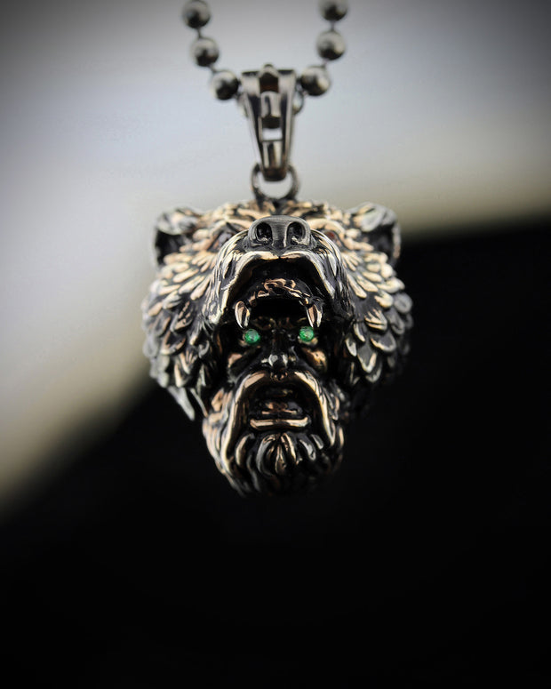 Sterling Silver Bearman Necklace