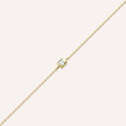 Connell 0.14ct Baguette Cut Yellow Gold Bracelet with Diamond Stone,diamond bracelet, 0.14ct diamond bracelet