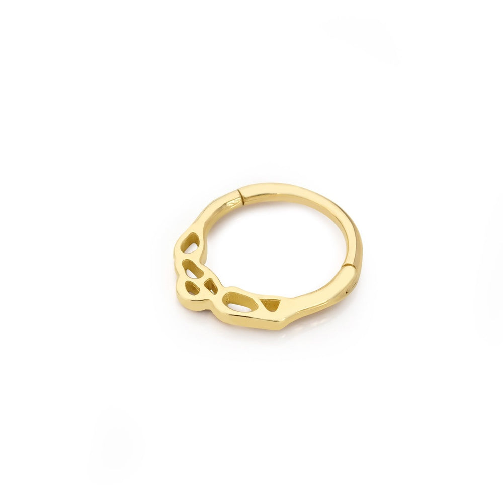14k Gold Black Hole Helix Piercing