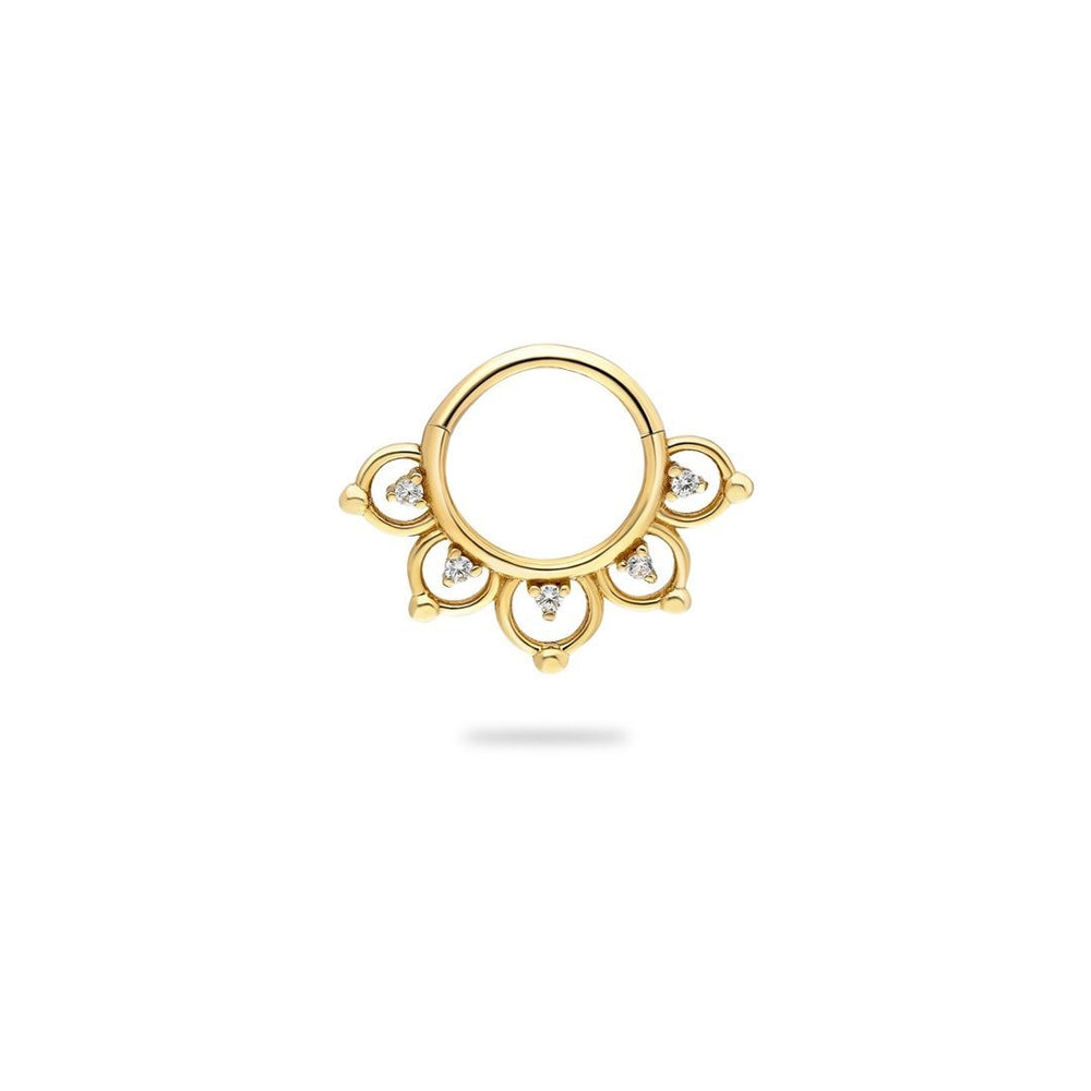 14k Gold Stone Ring Helix Piercing