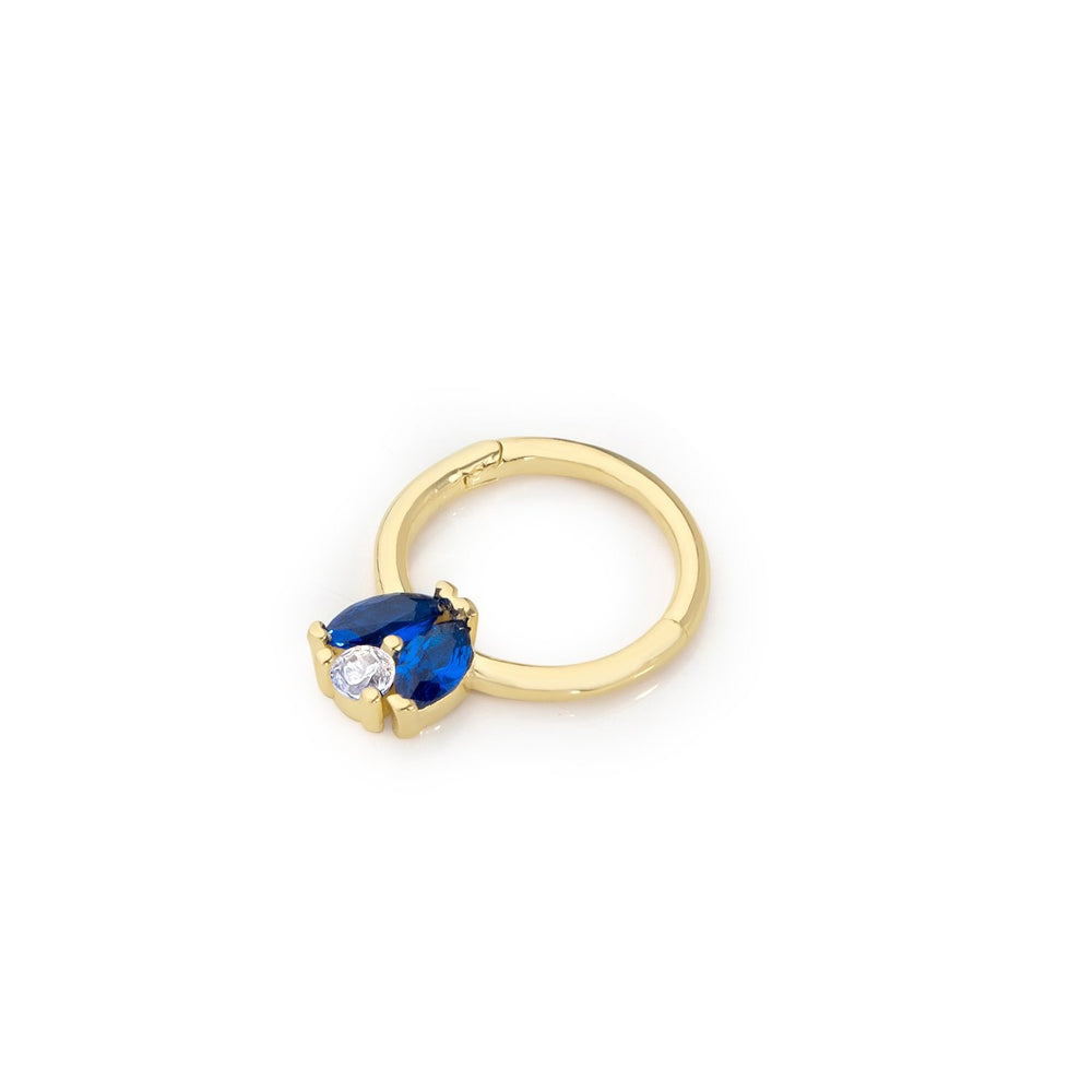 14k Gold Navy Blue Twin Helix Piercing