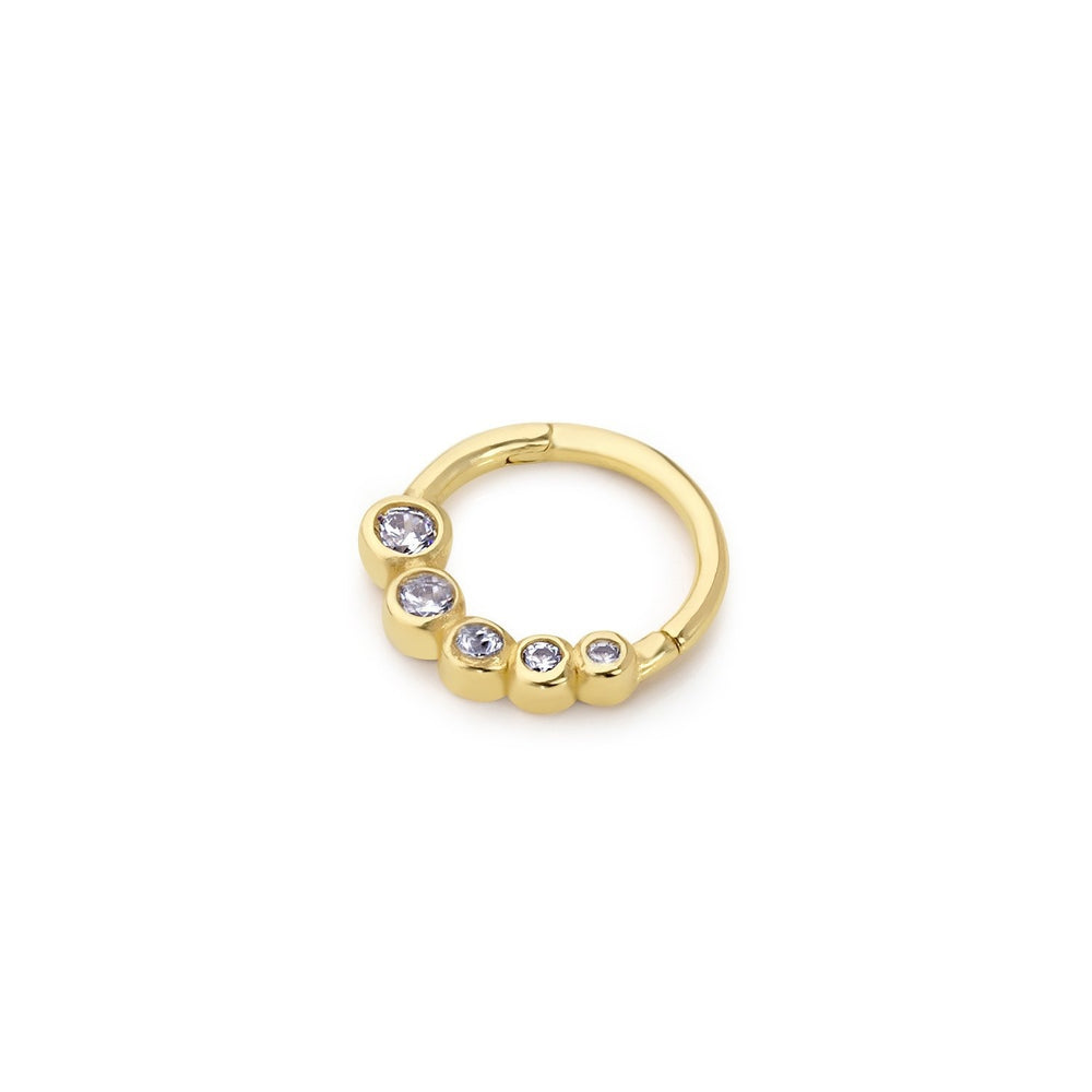 14k Gold Filtered Stones Helix Piercing