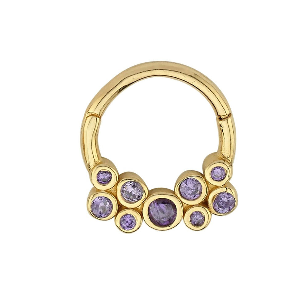 14k Gold Purple Balloon Helix Piercing