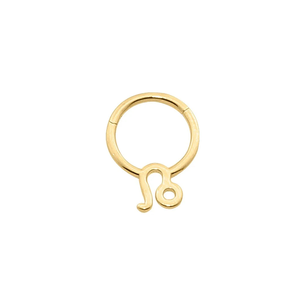 14k Gold Leo Ring Helix Piercing