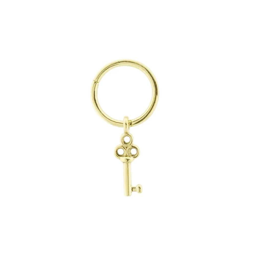14k Gold Key Shackle Helix