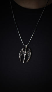 Winged Sword And Skull Necklace