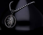 Men’s Sterling Silver Lion Zodiac Necklace