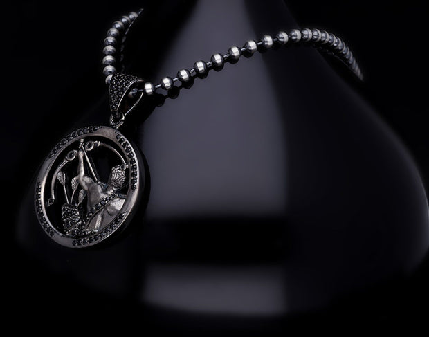 Men’s Sterling Silver Sagittarius Zodiac Necklace