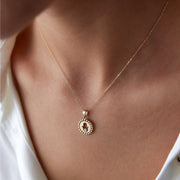 gold necklace, 14k gold necklace, necklaces, 14k Gold Hand Necklace