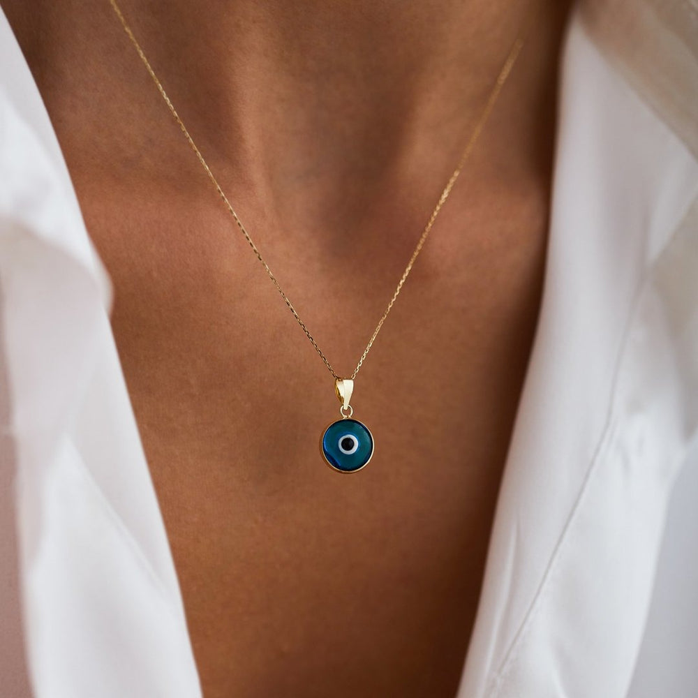 gold evil eye necklace,evil eye necklace, 14k gold evil eye necklace, evil eye necklaces, Turkish eye necklace