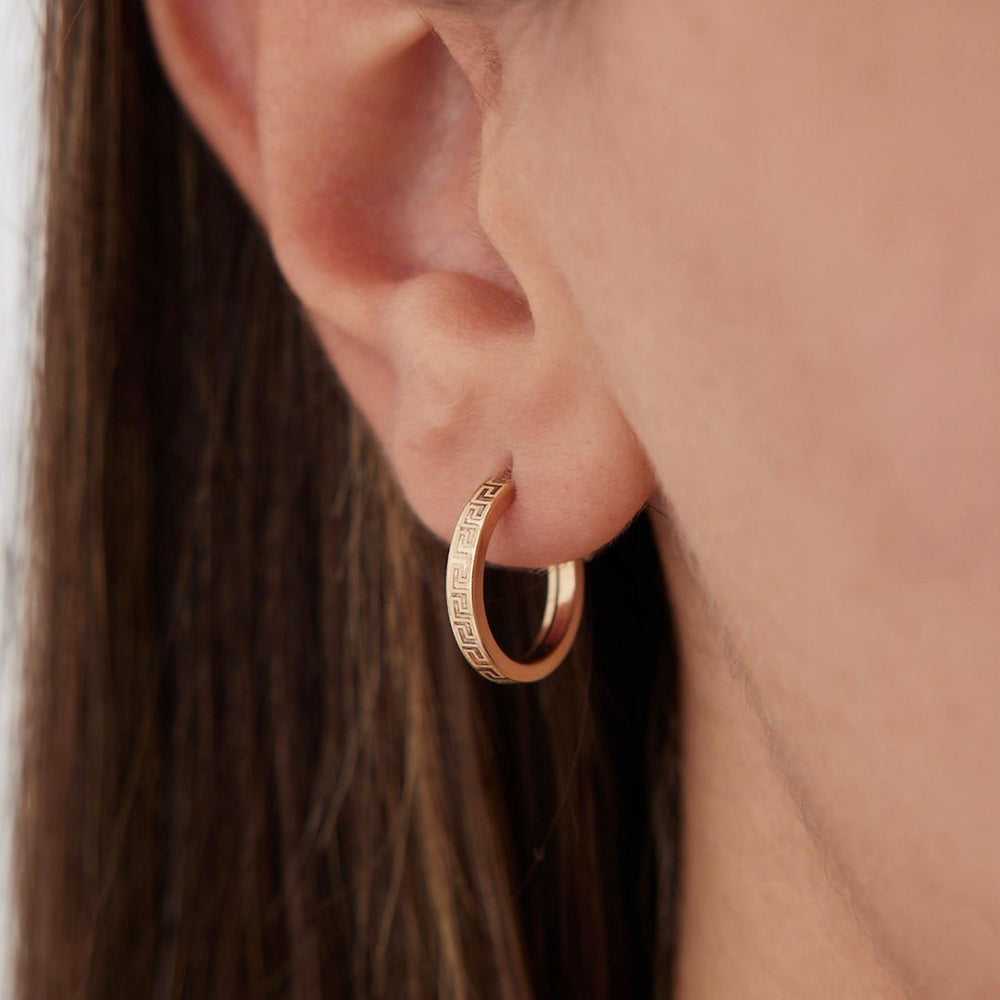 Greek Model Hoop Earrings