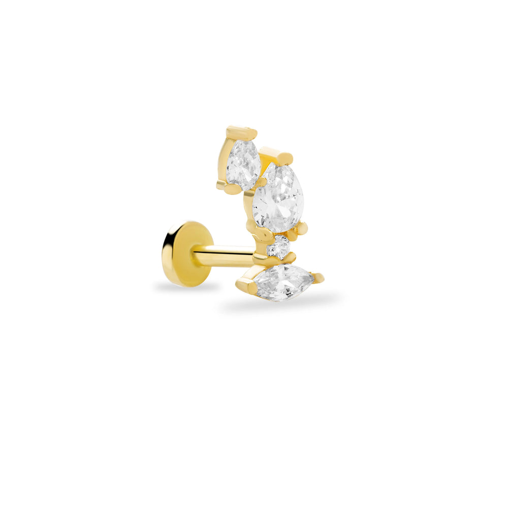 14k Gold Asymmetry Tragus