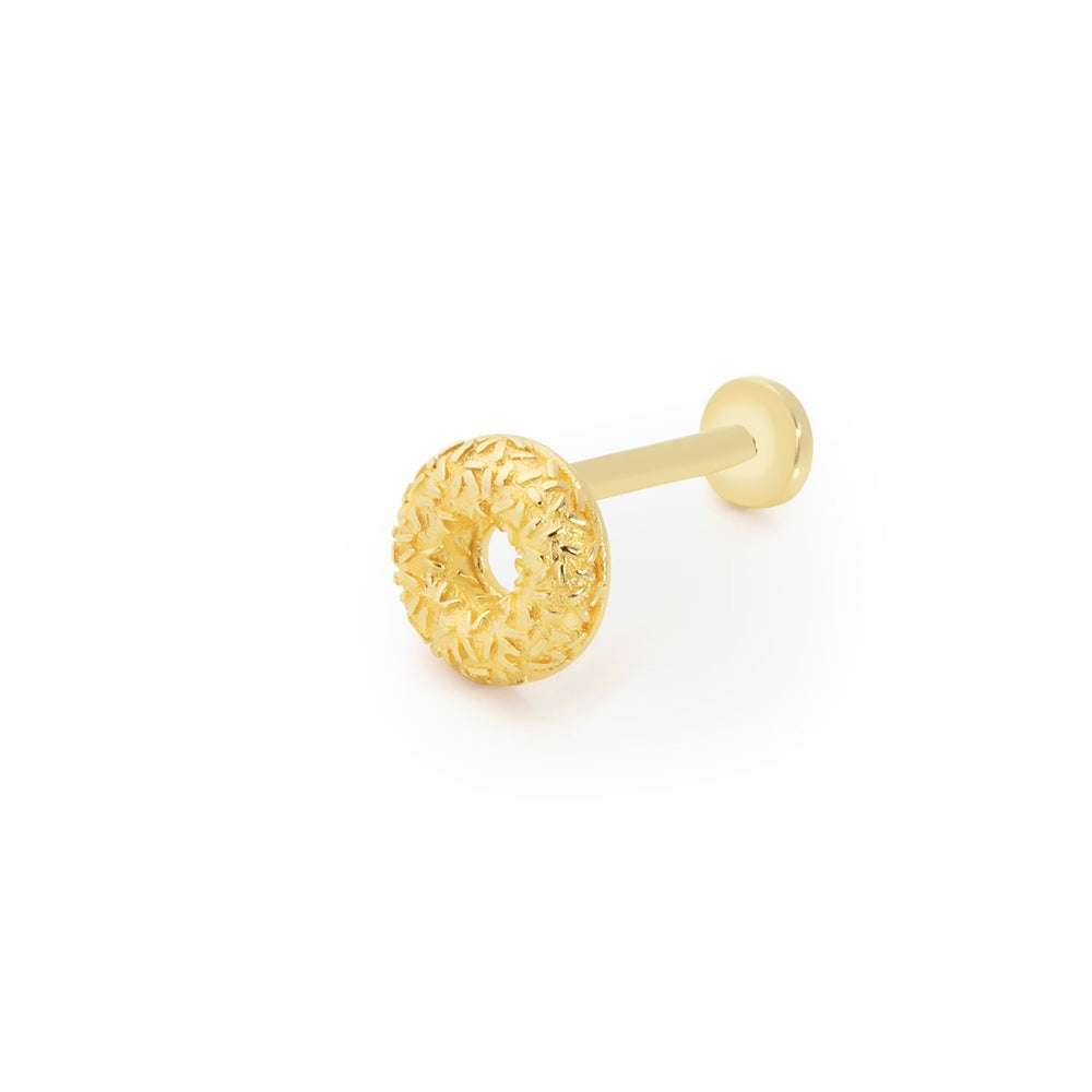 14k Gold Donut Model Tragus Piercing