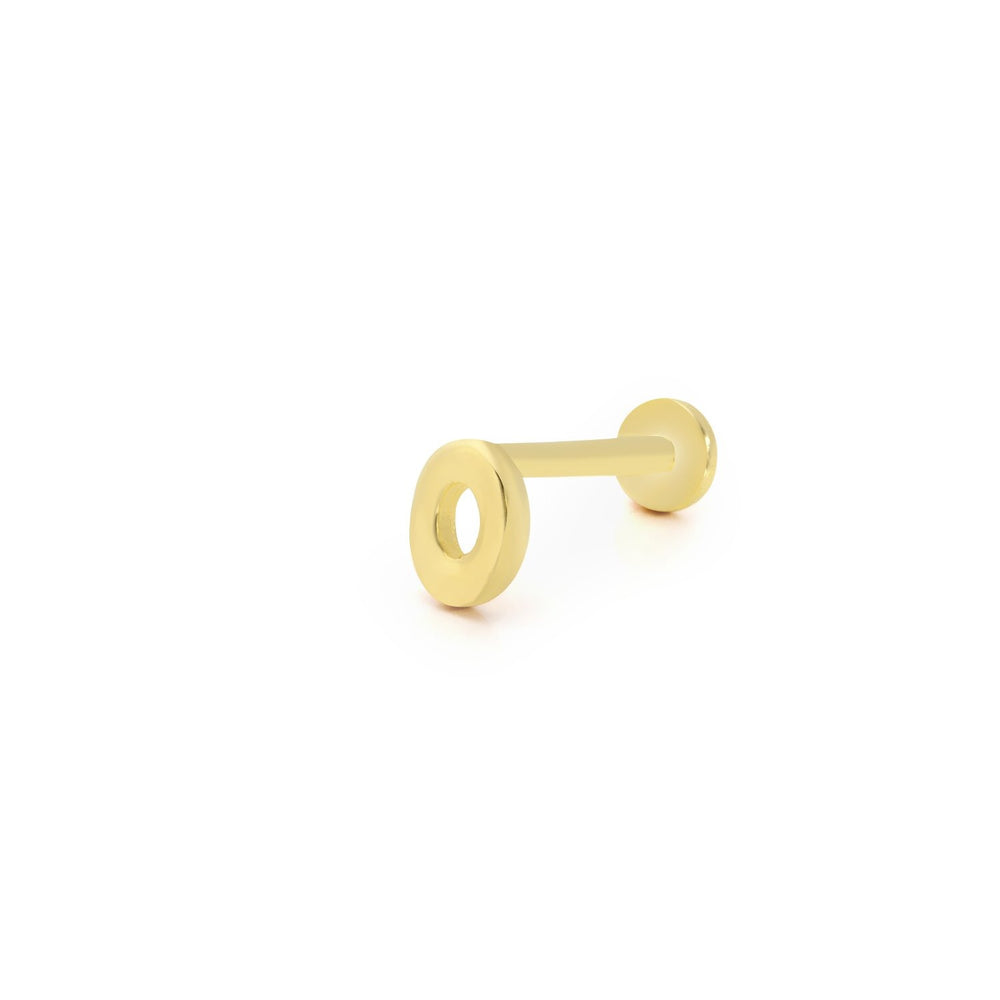 14k Gold Letter O Tragus Piercing