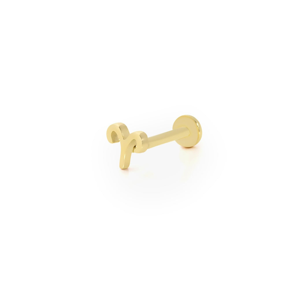 14k Gold Aries Tragus Piercing