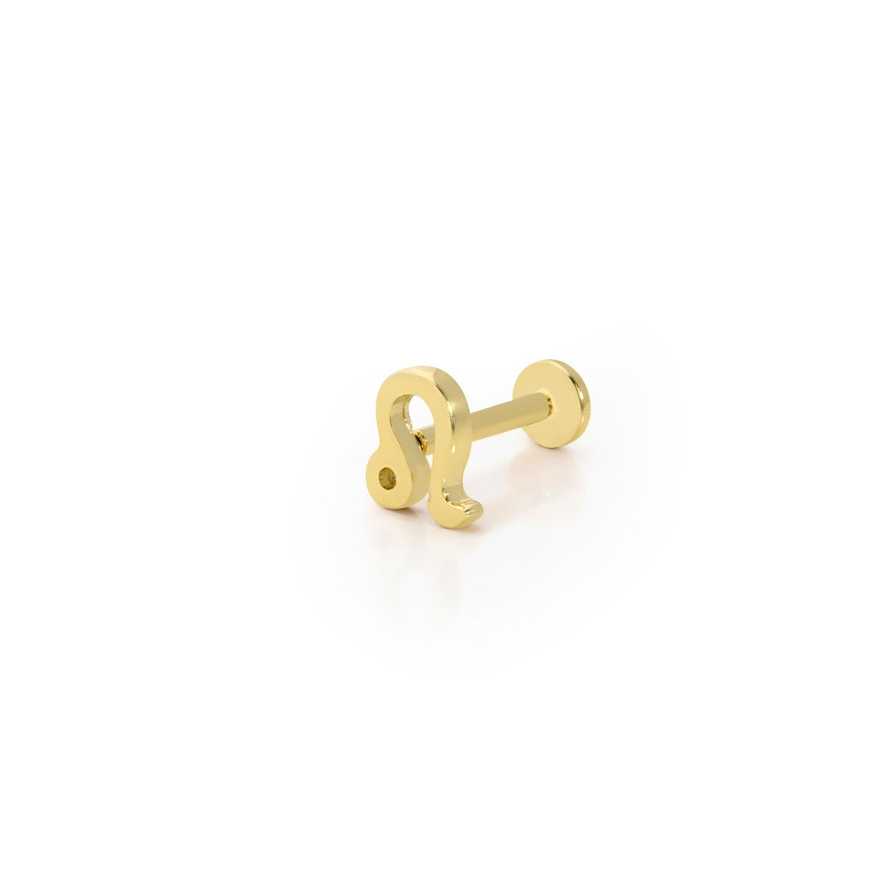 14k Gold Leo Horoscope Tragus Piercing