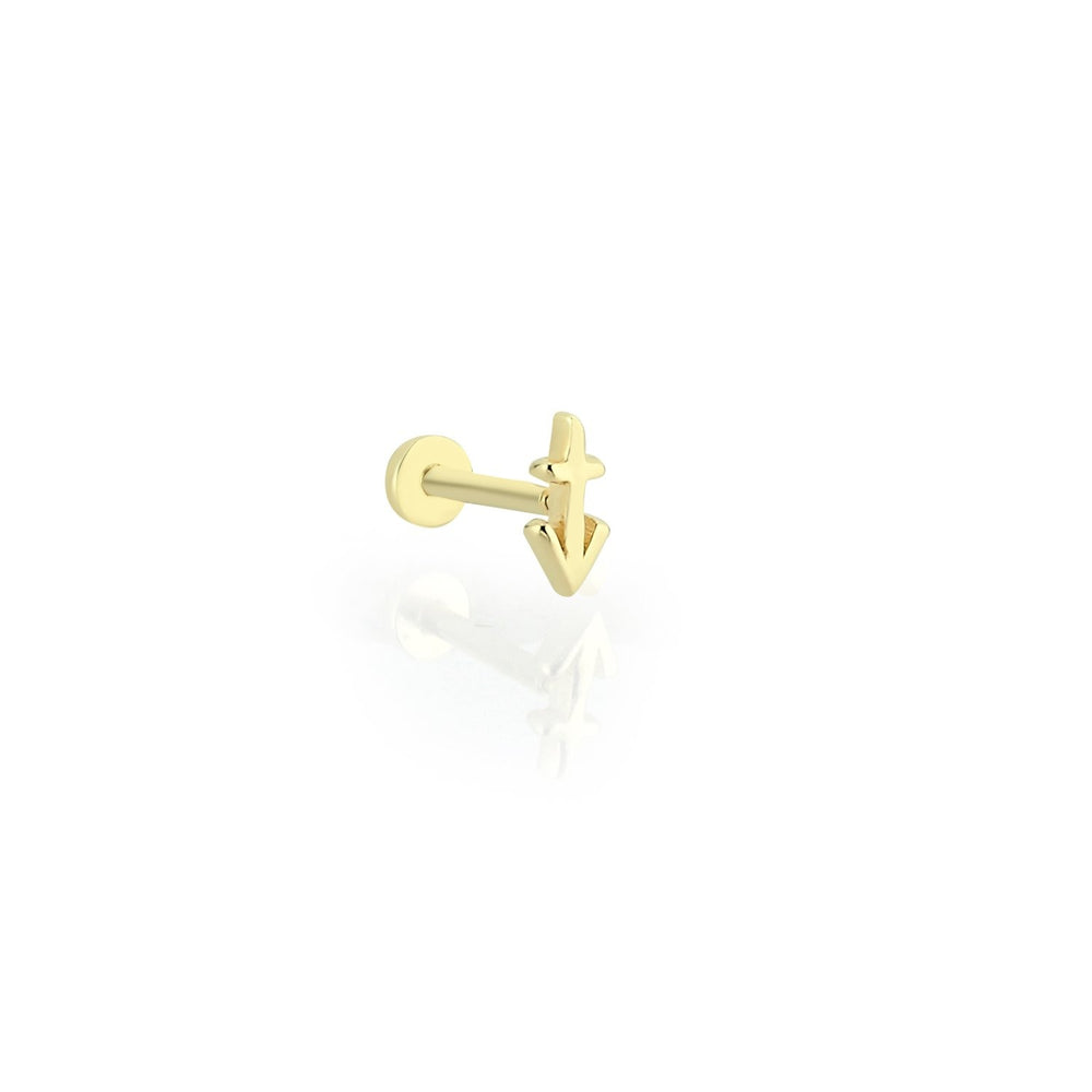 14k Gold Sagittarius Tragus Piercing