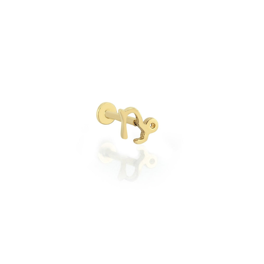 14k Gold Capricorn Tragus Piercing