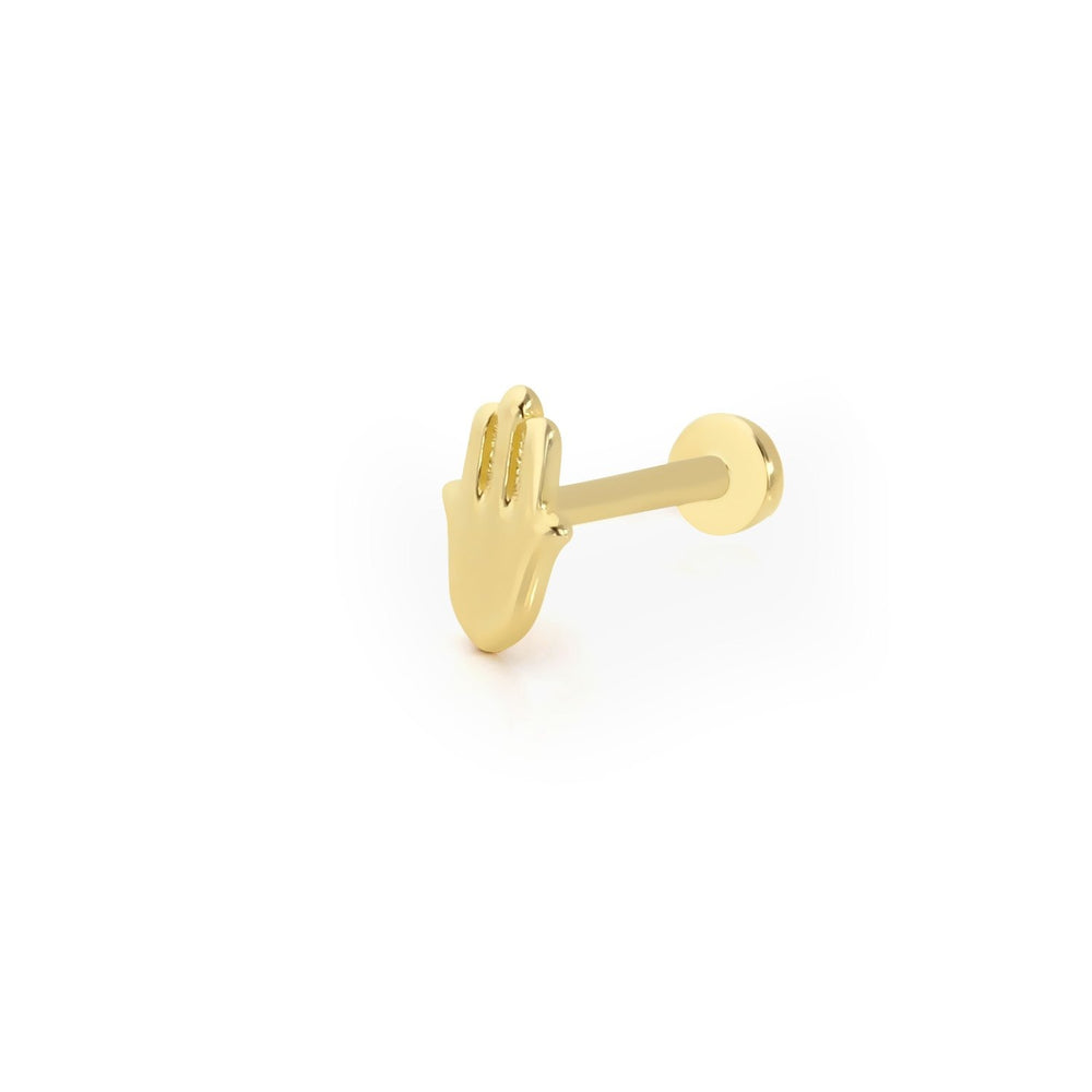 14k Gold Fatma Ana Hand Tragus Piercing