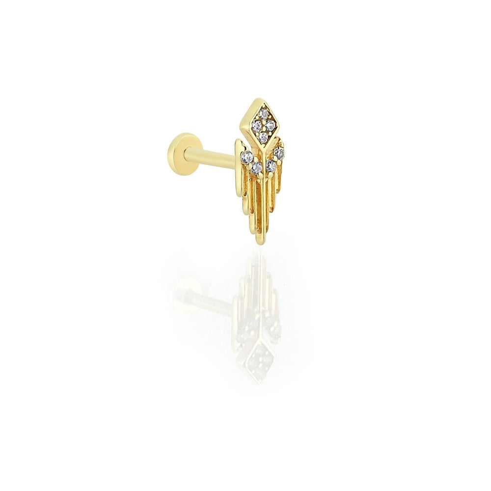 14k Gold Herera Tragus Piercing
