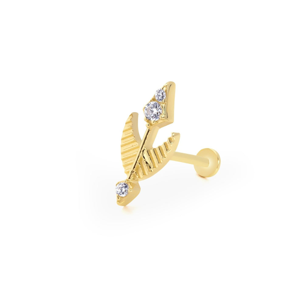 14k Gold Eros's Arrow Tragus Piercing