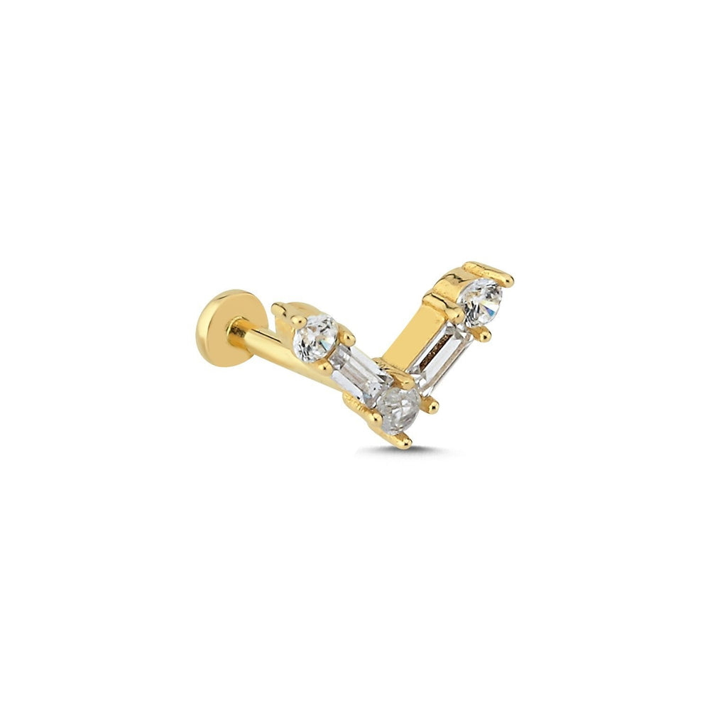 14k Gold Sharp Tragus Piercing
