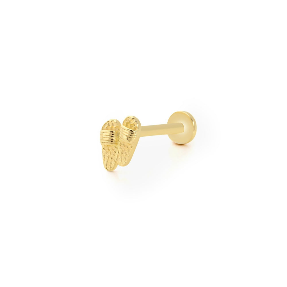 14k Gold Slipper Figure Tragus Piercing