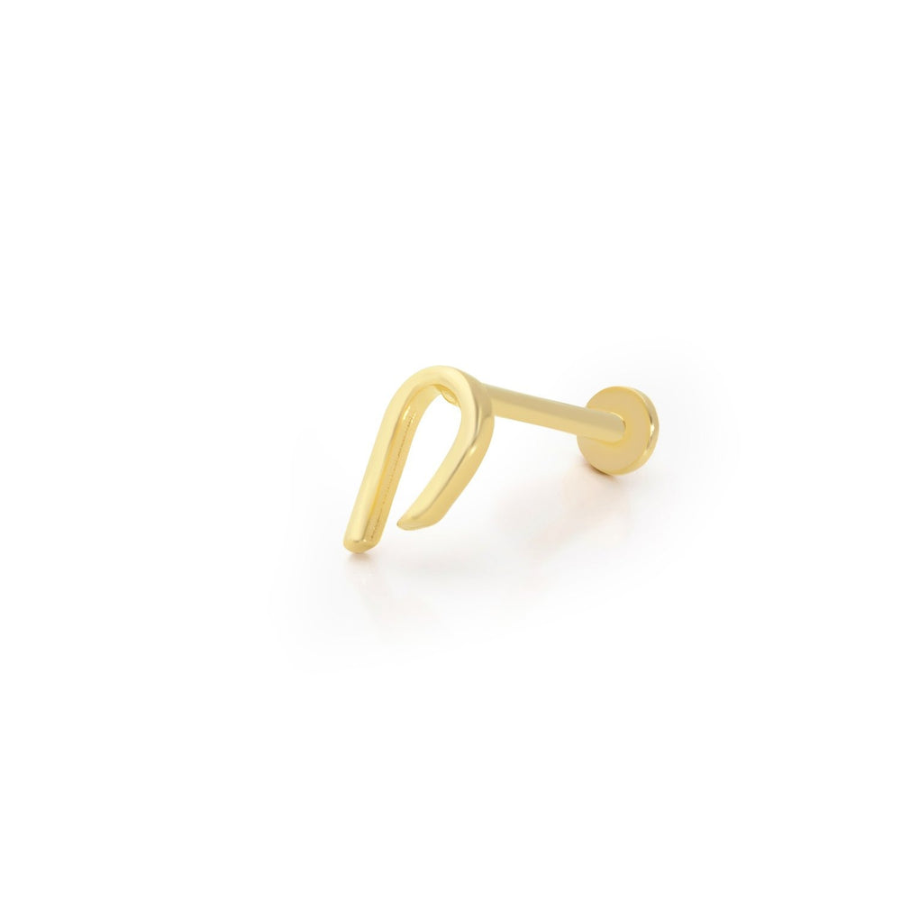 14k Gold Geometric Model Tragus Piercing
