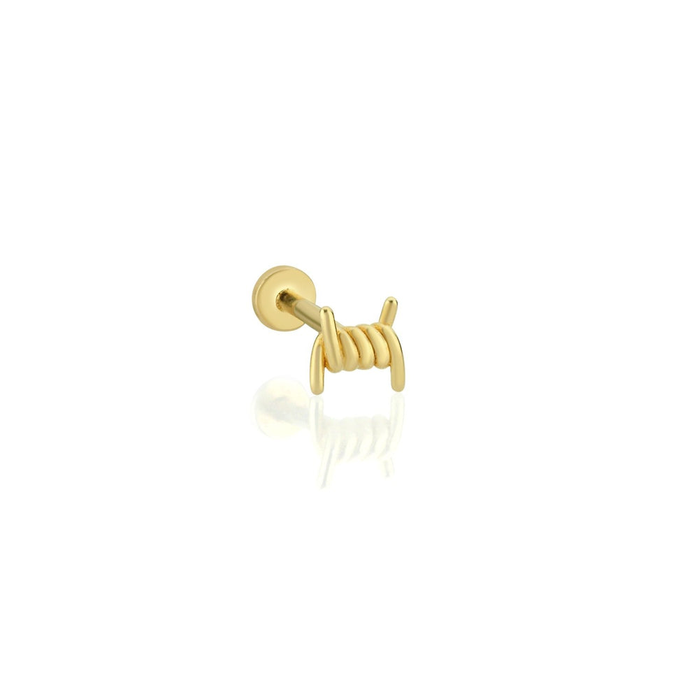 14k Gold Rope Tragus Piercing