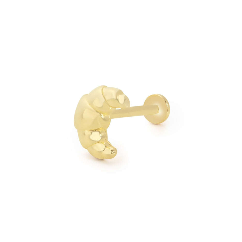 14k Gold Croissant Model Tragus Piercing