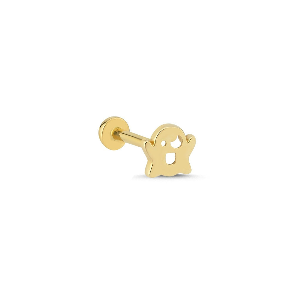 14k Gold Ghost Tragus Piercing