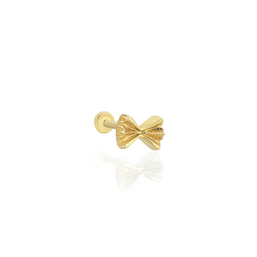 14k Gold Bow Tie Model Tragus Piercing