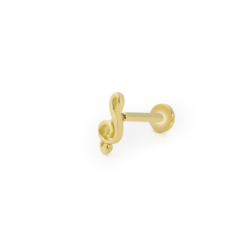 14k Gold Left Key Tragus Piercing