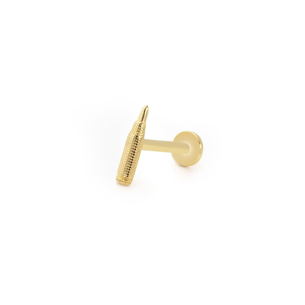 14k Gold Lead Model Tragus Piercing