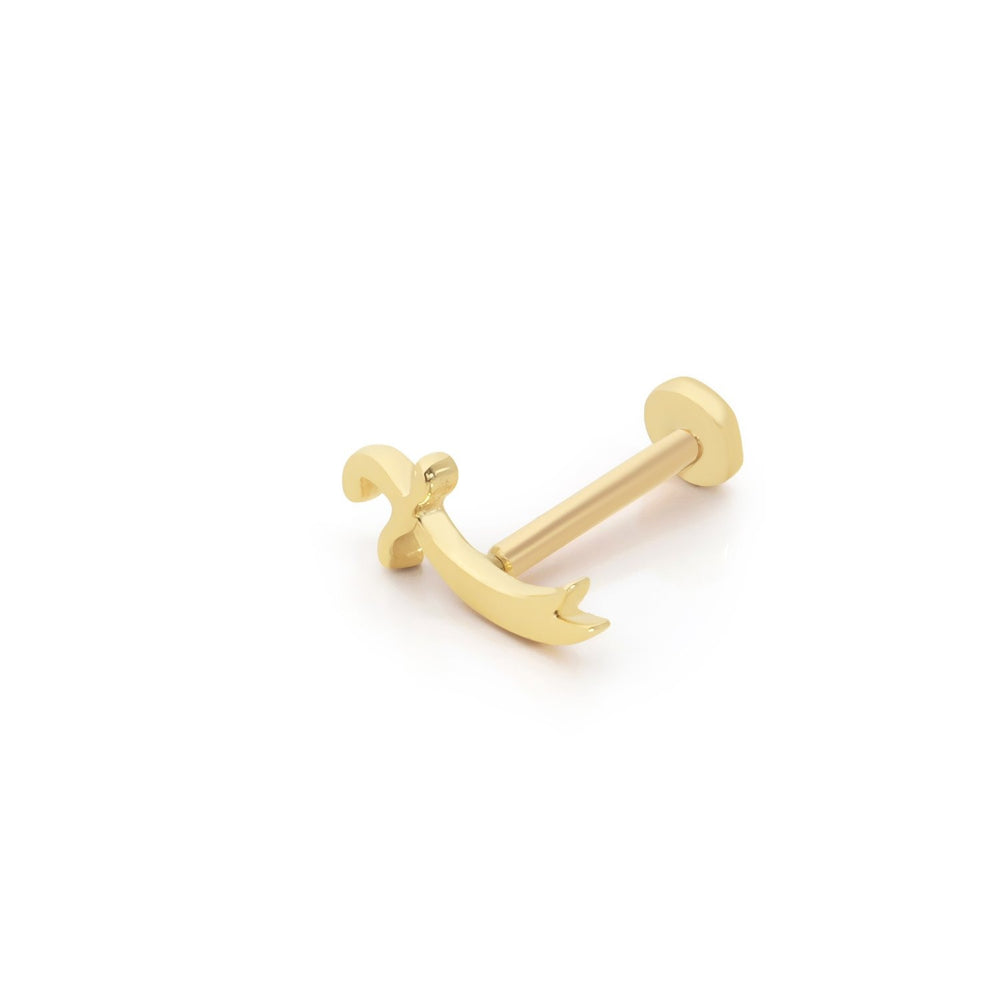 14k Gold Sword Model Tragus Piercing