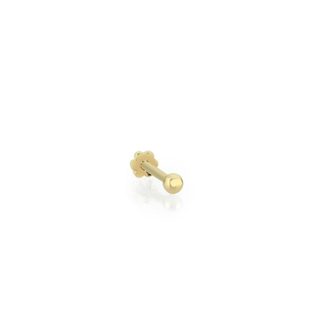 14k Gold Globe Tragus Piercing