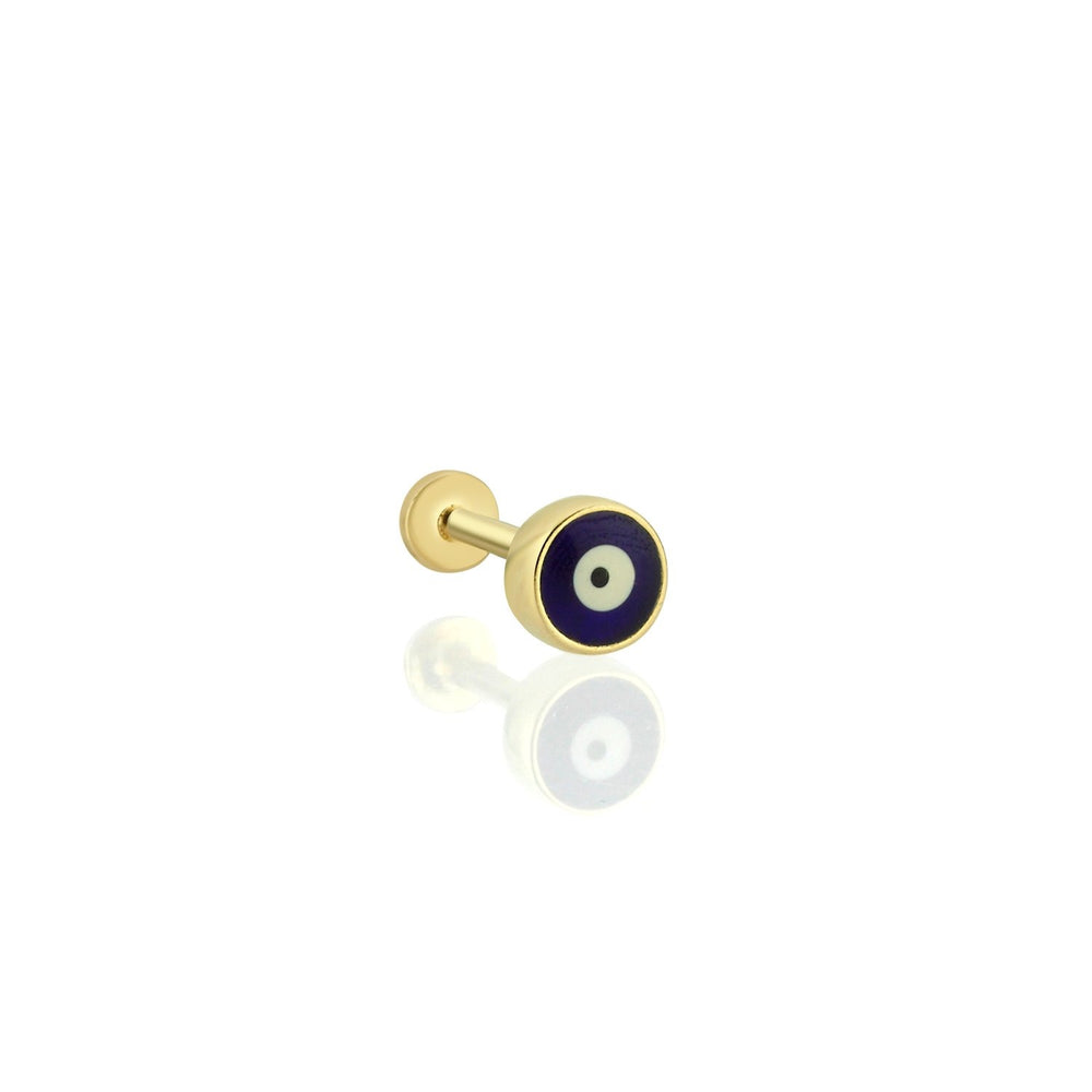 14k Gold Evil Eye Bead Small Tragus Piercing