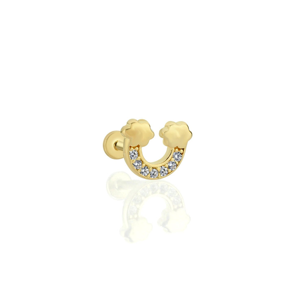 14k Gold Bulut Tragus Piercing