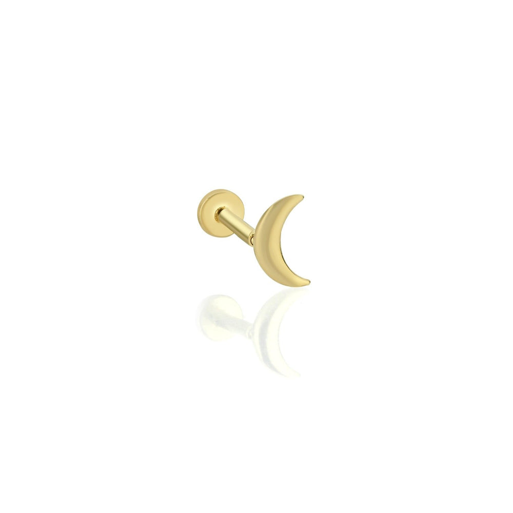 14k Gold Lunar Tragus Piercing