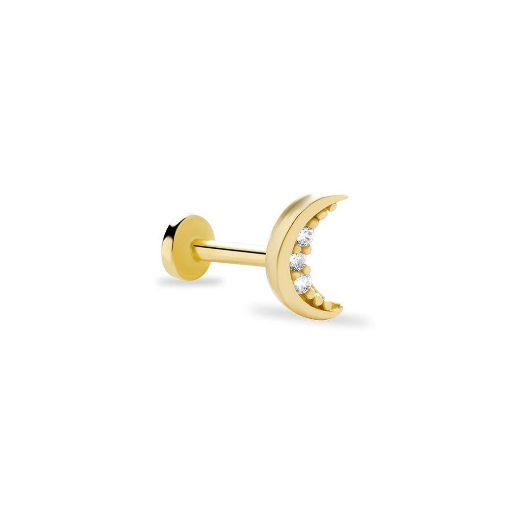 14k Gold Stony Moon Tragus