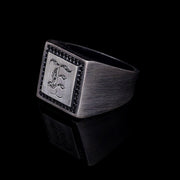 Men’s Sterling Silver Square Personalized Ring