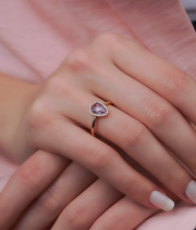 Blue Sapphire Diamond Design Ring