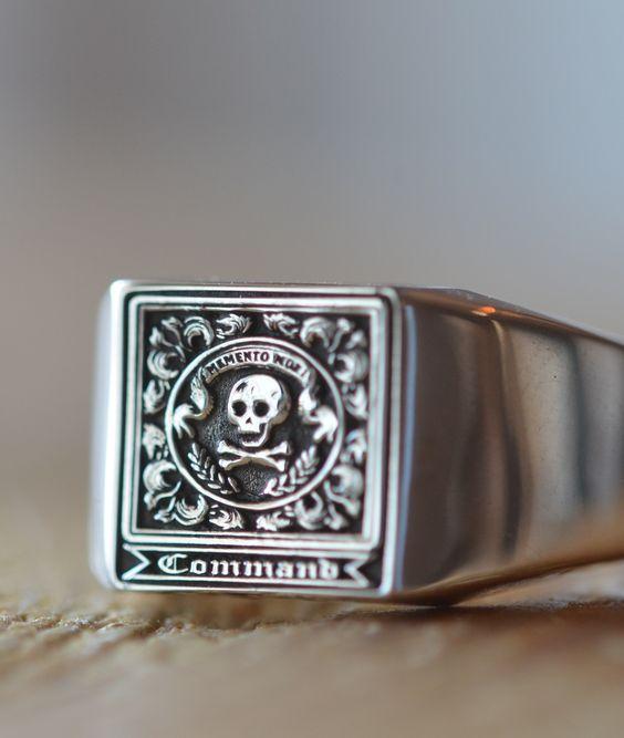 Solid Gold Memento Mori Ring