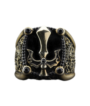Men's Ring with Sword Details, Sterling Silver