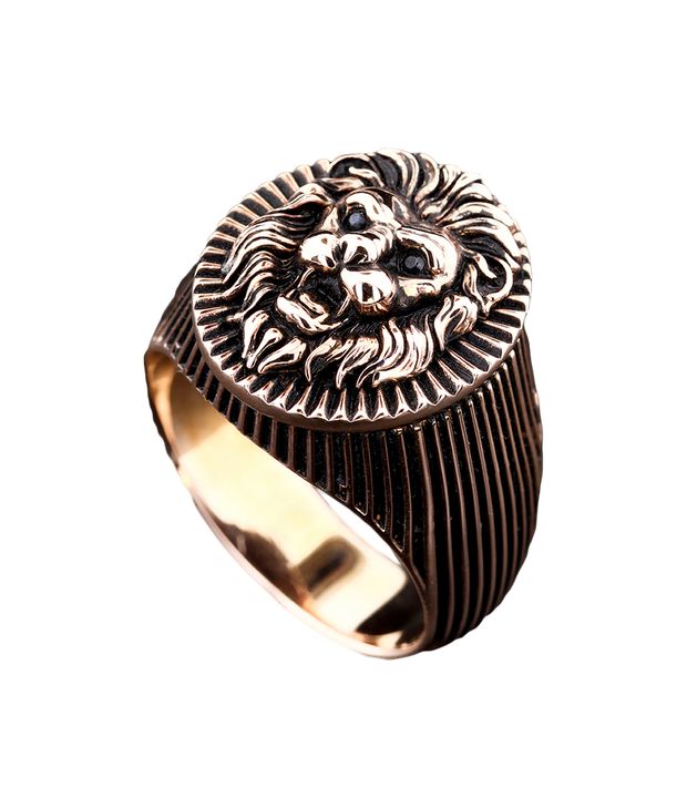 Men's Sterling Silver Lion Ring