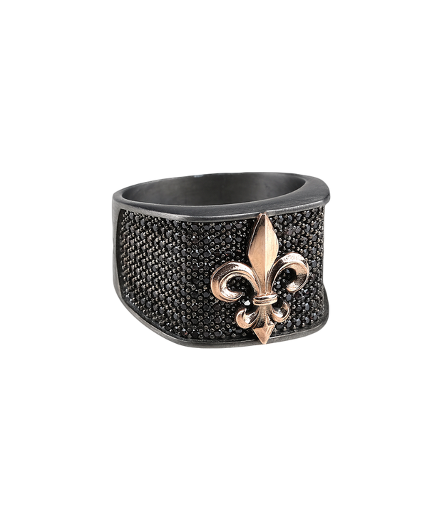 Men's Sterling Silver Fleur de Lis Ring