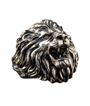 Men's Lion Ring in Sterling Silver