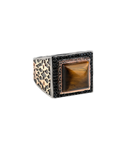 Men's Tiger Eye Ring in Sterling Silver