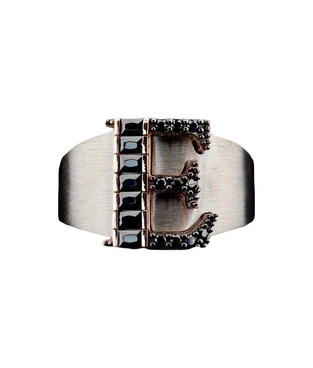 Men's Cigar Ring with Letter E